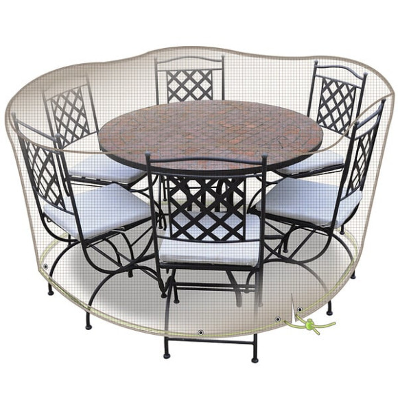 Housse table ronde + chaises 6 personnes cover one