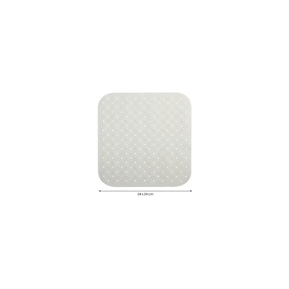 MSV Tapis Fond de douche antidérapant Caoutchouc CLASS 54x54cm Blanc