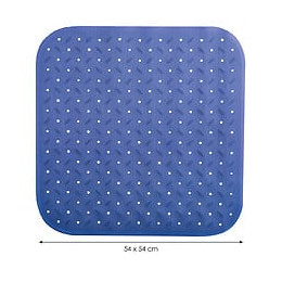 MSV Tapis Fond de douche antidérapant Caoutchouc CLASS 54x54cm Bleu