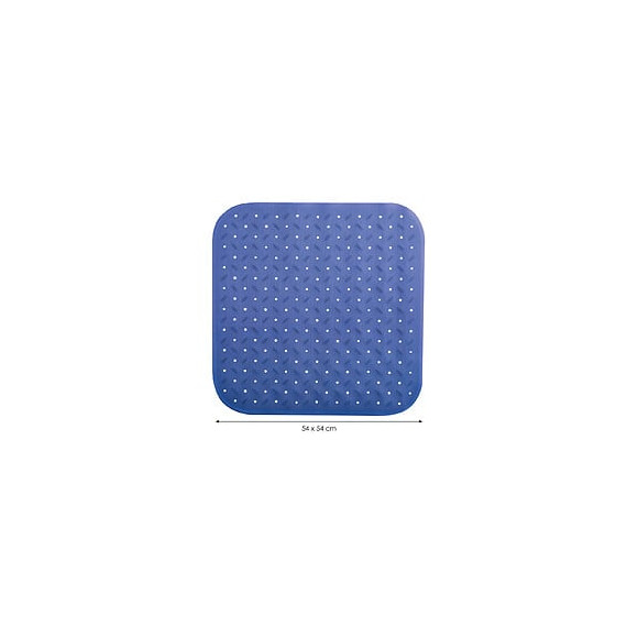 MSV Tapis Fond de douche antidérapant Caoutchouc CLASS 54x54cm Bleu