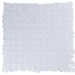 MSV Tapis Fond de douche PVC GALETS 53x53cm Transparent