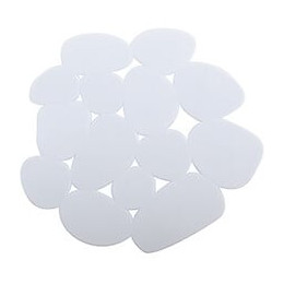 Lot 4 Tapis antiderapants de douche-baignoire PVC GALS 12x13cm Blanc