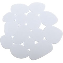 Lot 4 Tapis antiderapants de douche-baignoire PVC GALS 12x13cm Blanc