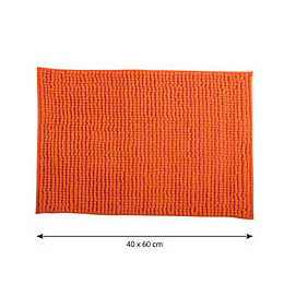 MSV Tapis de bain Microfibre CHENILLE 40x60cm Orange