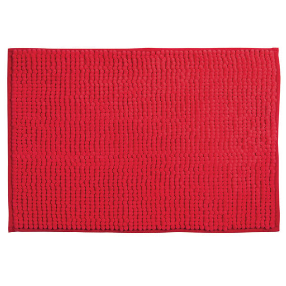 MSV Tapis de bain Microfibre CHENILLE 40x60cm Rouge