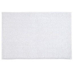 MSV Tapis de bain Microfibre CHENILLE 40x60cm Blanc