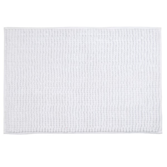 MSV Tapis de bain Microfibre CHENILLE 40x60cm Blanc