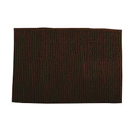 MSV Tapis de bain Microfibre CHENILLE 40x60cm Chocolat