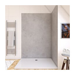 Panneau mural de douche AURLANE Homestone Ciment L.03xl.120xH.210cm