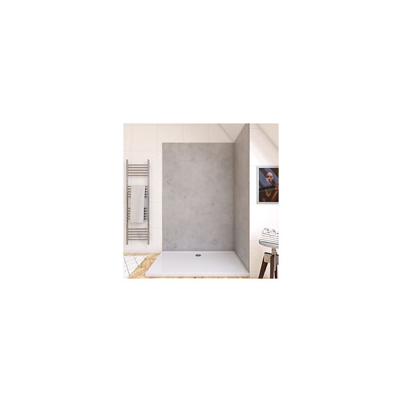 Panneau mural de douche AURLANE Homestone Ciment L.03xl.120xH.210cm