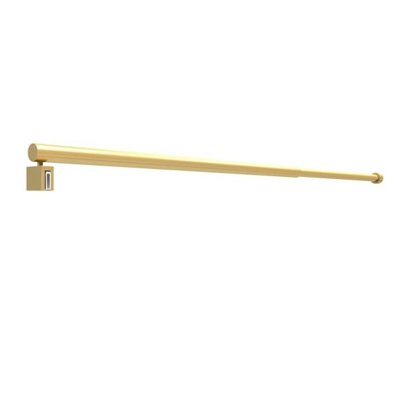 Barre de fixation murale OR DORE BROSSE réglable de 70 à  100cm pour paroi de douche FREEDOM 2 GOLD