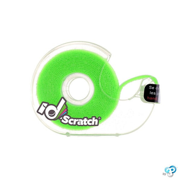 Bande scratch auto-agrippante ID-SCRATCH vert fluo 2 cm x 2 m