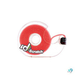 Bande scratch auto-agrippante ID-SCRATCH rouge 2 cm x 2 m