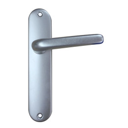 Ensemble poignées de porte aluminium argent 165mm Bdc