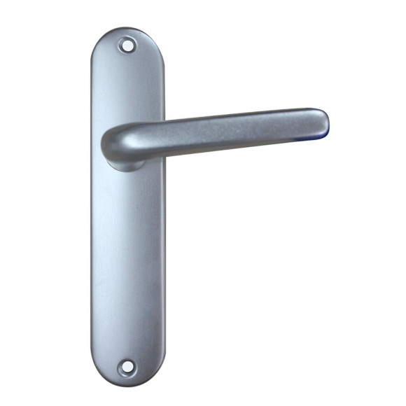 Ensemble poignées de porte aluminium argent 165mm Bdc