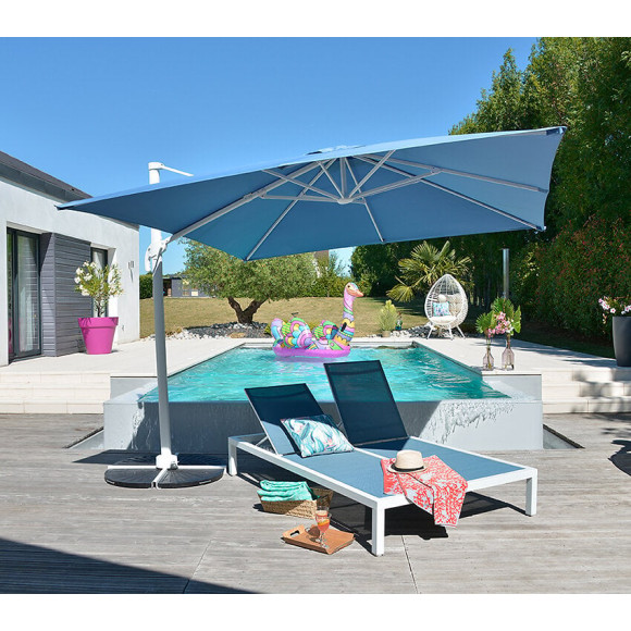 Parasol Mona excentré carré 3x3m