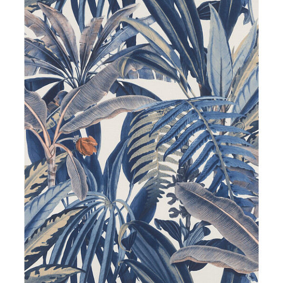 Vgi motif feuilles de palmiers bleu