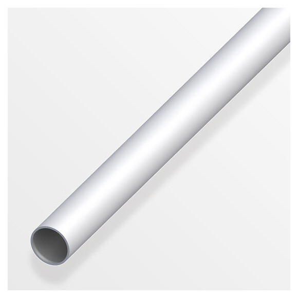 Tube rond 10mm aluminium anodisé argent 1m