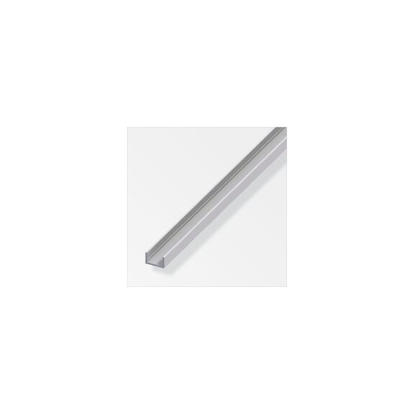 U profilé 10x22.5mm aluminium anodisé argent 1m