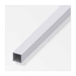 Tube carré 10x10mm aluminium anodisé argent 1m