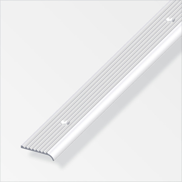 Profilé de marche arrondi 25x6mm aluminium rainure percée 1m