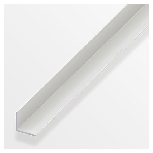 Cornière égale en PVC - Blanc - 10x10mm - Longueur 1m