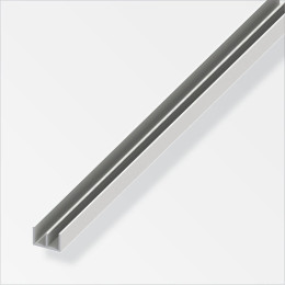 Double U 10x15mm intérieur 6mm PVC blanc 1m