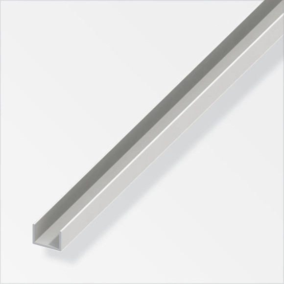 U profilé 10x21mm intérieur 19mm PVC blanc 2m