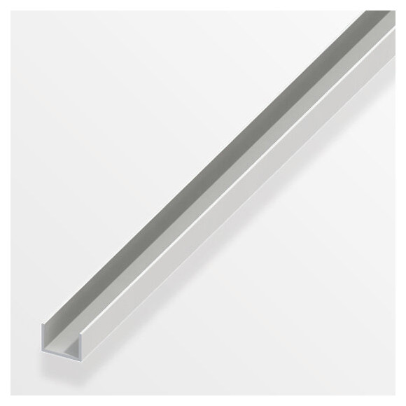 U profilé 10x21mm intérieur 19mm PVC blanc 2m