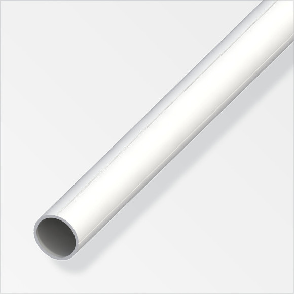 Tube rond 7.5mm PVC blanc 1m