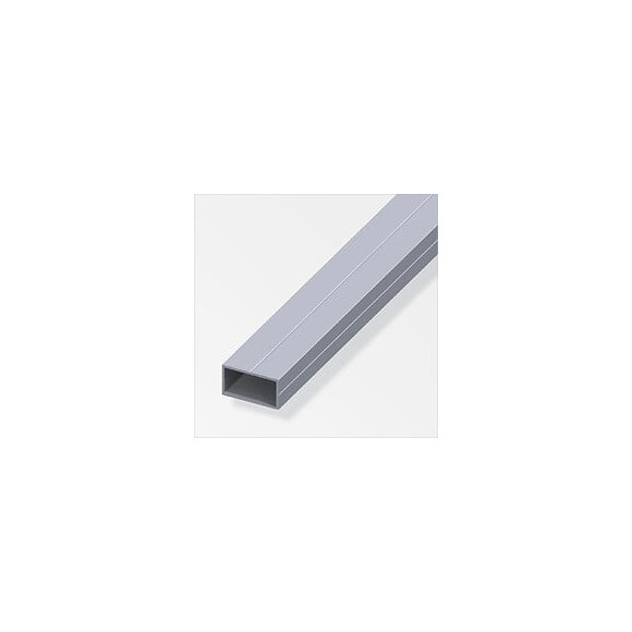 Tube rectangulaire pour M12 15.5x27.5mm aluminium brut 1m