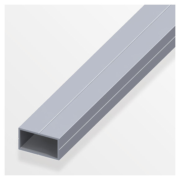 Tube rectangulaire pour M12 15.5x27.5mm aluminium brut 1m