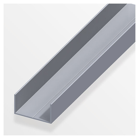 U rectangulaire 11.5x19.5mm aluminium brut 1m