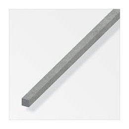 CarrÃÂ© plein 6x6mm acier ÃÂ©tirÃÂ© gris acier 1m