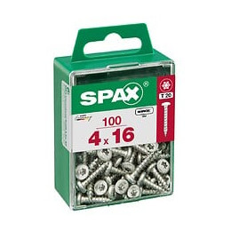 Lot De 100 Vis Acier Tête Ronde Pozidriv Spax Diam.4 Mm X L.16 Mm