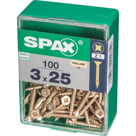 SPAX TF PZ 3x25 A2L 100 PC