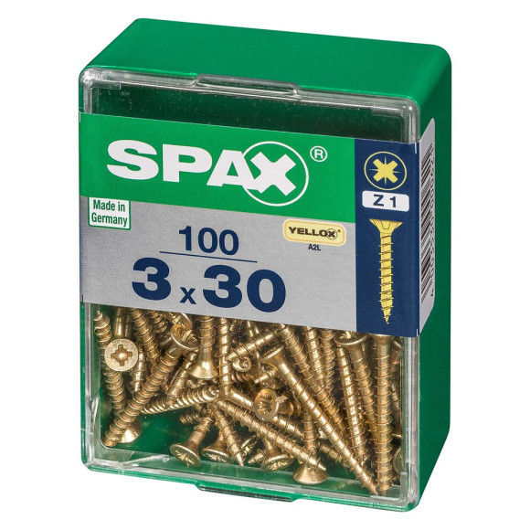 SPAX TF PZ 3x30 YELLOX 100 PC