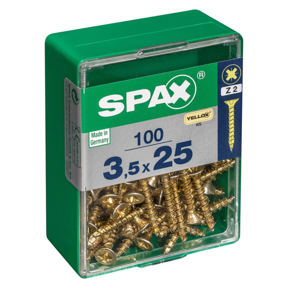 SPAX TF PZ 3.5x25 YELLOX 100 PC