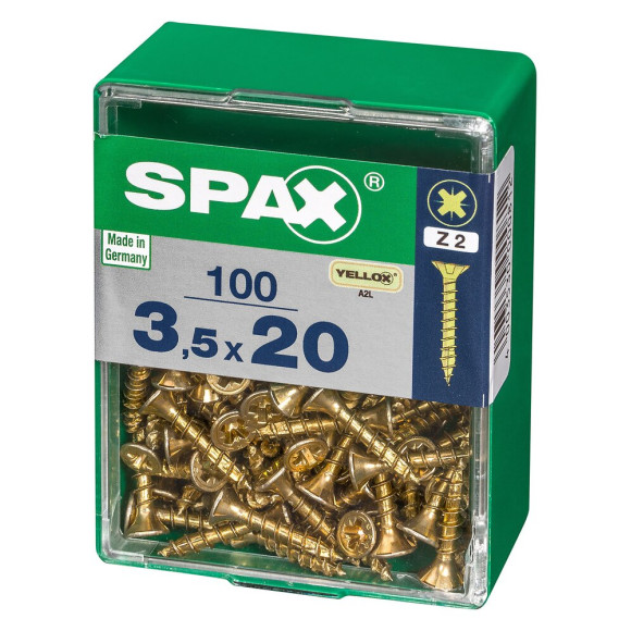 SPAX TF PZ 3.5x20 YELLOX 100 PC