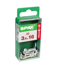 Lot De 20 Vis Acier Tête Ronde Torx Spax Diam.3.5 Mm X L.16 Mm