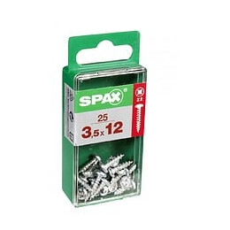 Lot De 25 Vis Acier Tête Ronde Torx Spax Diam.3.5 Mm X L.12 Mm