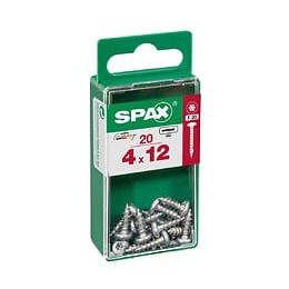 Lot De 20 Vis Acier Tête Ronde Pozidriv Spax Diam.4 Mm X L.12 Mm