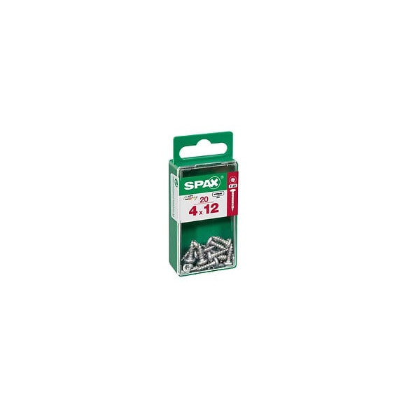 Lot De 20 Vis Acier Tête Ronde Pozidriv Spax Diam.4 Mm X L.12 Mm