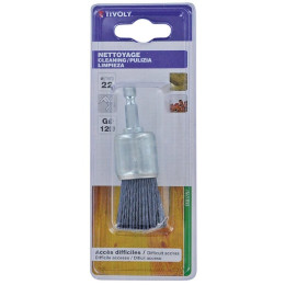 Brosse pinceau fil nylon bleu D22mm