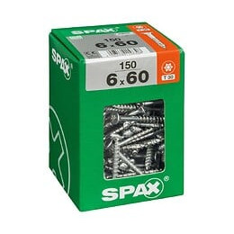 Lot De 150 Vis Acier Tête Fraisée Torx Spax Diam.6 Mm X L.60 Mm