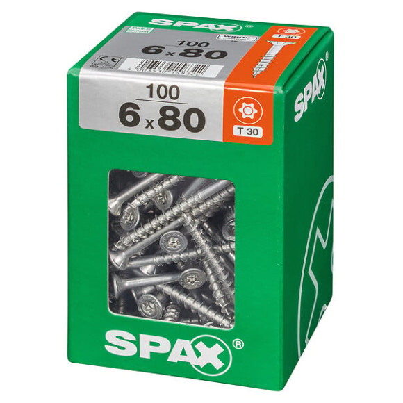 SPAX TF TX 6x80 WIROX 100 PC