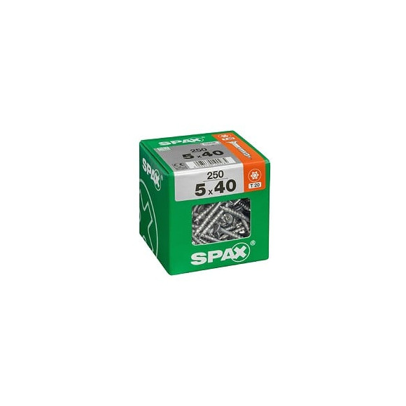 Lot De 250 Vis Acier Tête Fraisée Torx Spax Diam.5 Mm X L.40 Mm