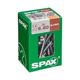 Lot De 30 Vis Acier Tête Fraisée Bombée Torx Spax Diam.6 Mm X L.60 Mm