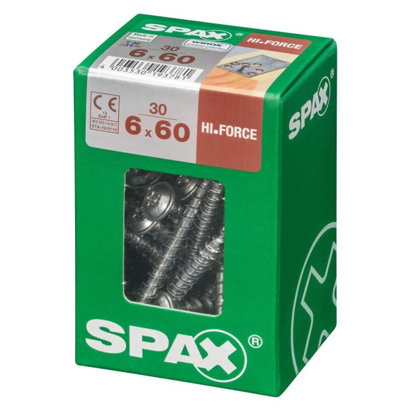 Lot De 30 Vis Acier Tête Fraisée Bombée Torx Spax Diam.6 Mm X L.60 Mm