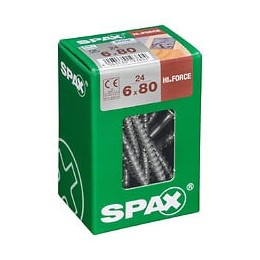 Lot De 24 Vis Acier Tête Fraisée Bombée Torx Spax Diam.6 Mm X L.80 Mm